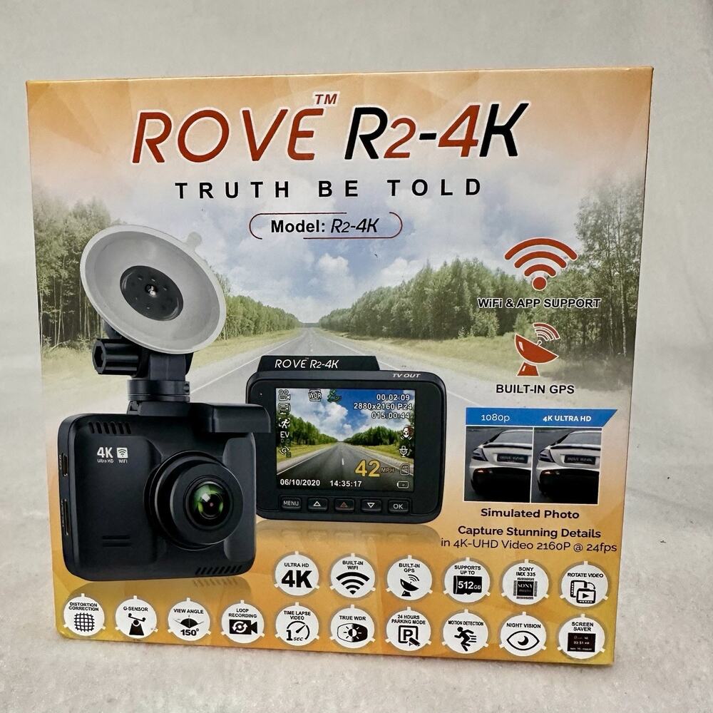 Rove R2-4K UltraHD Dash Cam - Black Read !